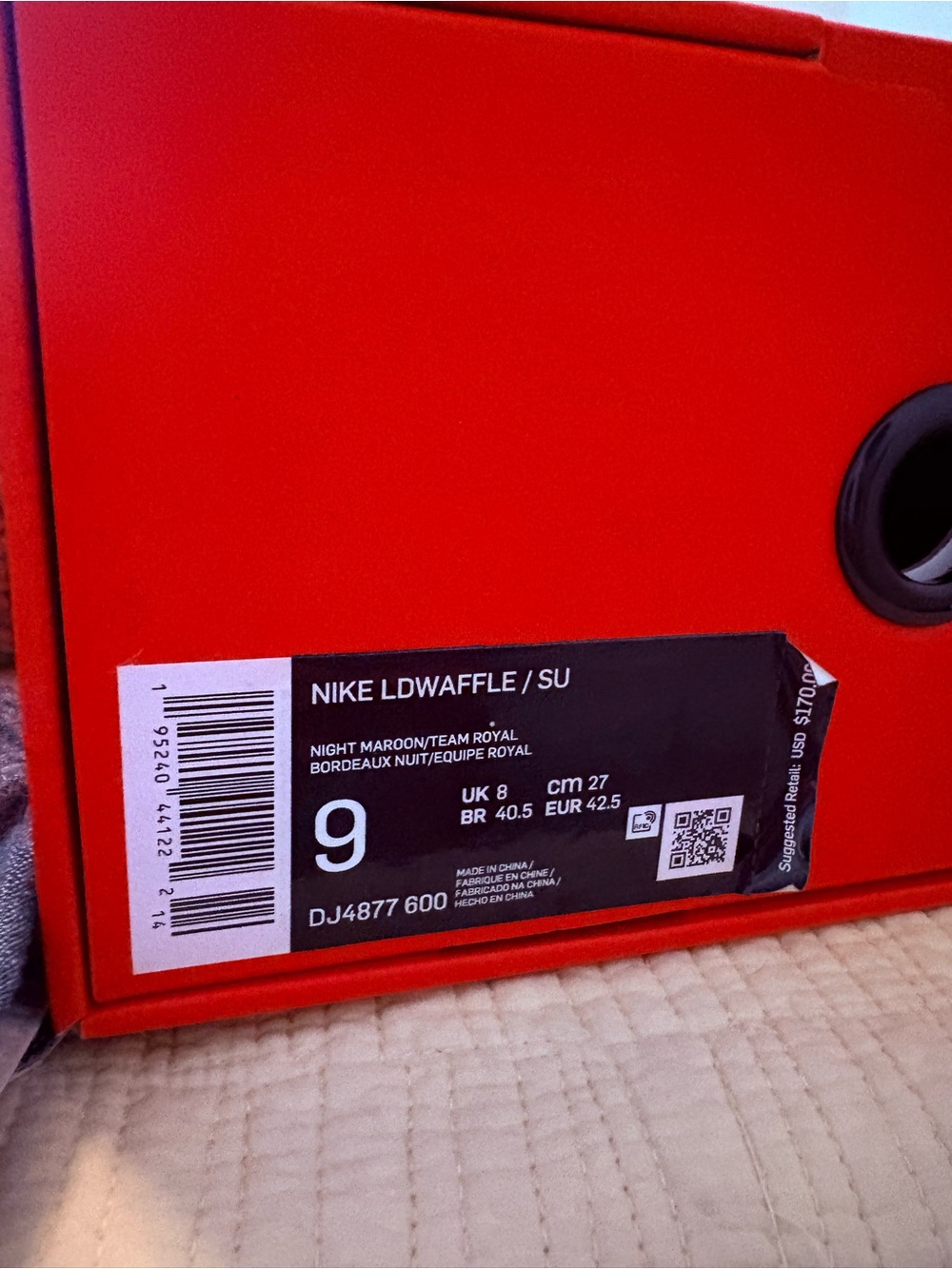 Nike LDWaffle Sneakers - Night Maroon / Team Royal
